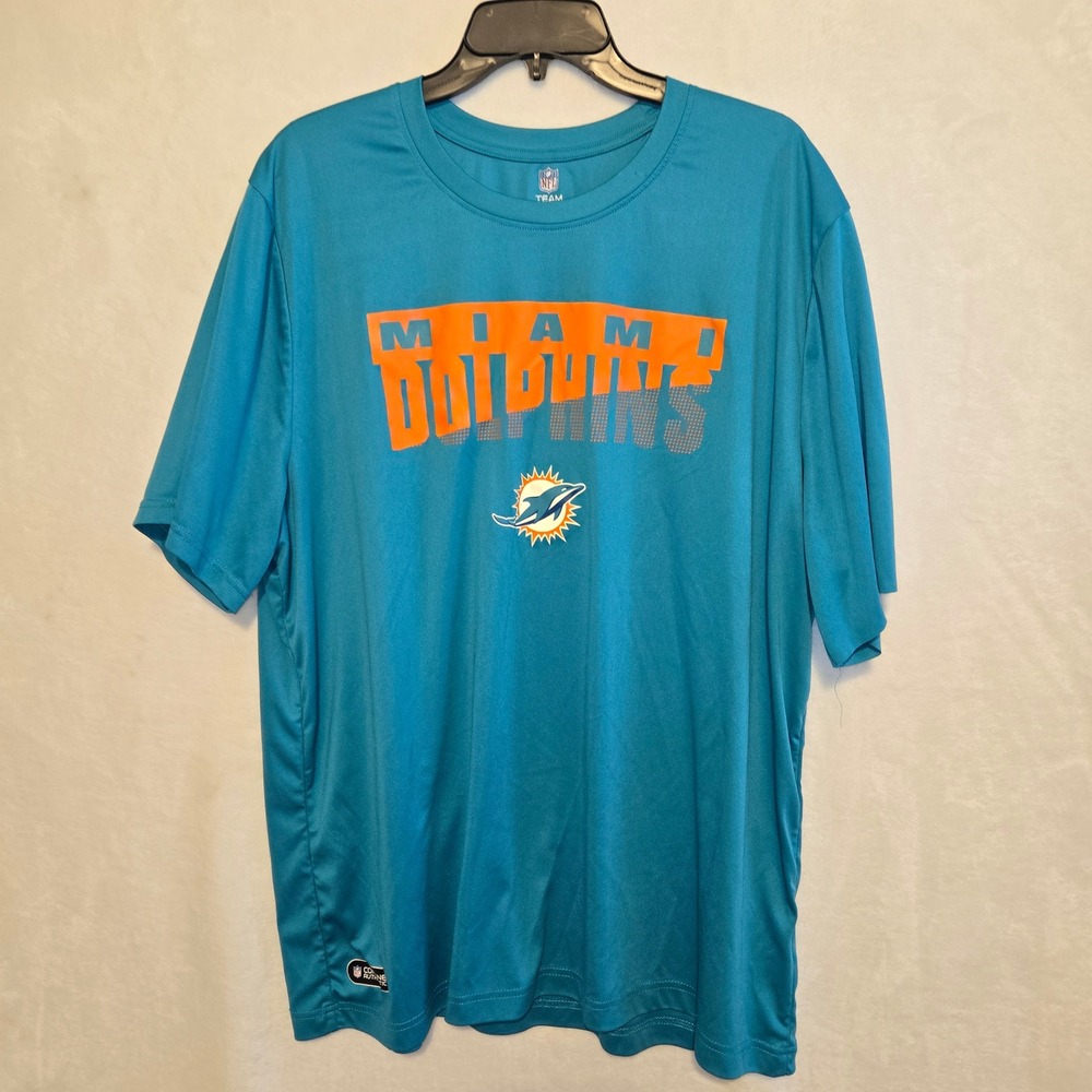Miami Dolphins NFL Combine Authentic Men's Turquoise Short Sleeve Tee Shirt XXL